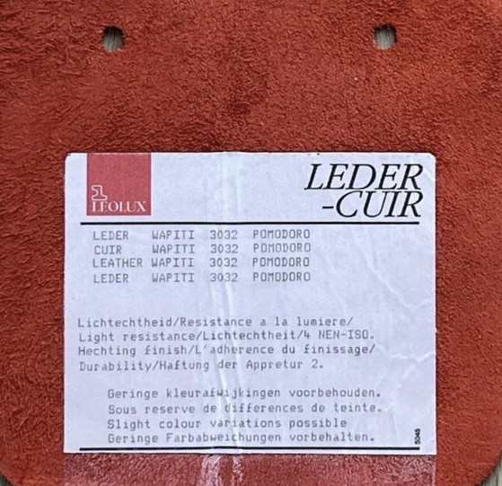 Image 1 of Leolux Dolcinea rood leer met hocker