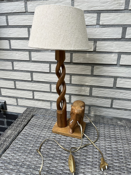 Image 1 of Vintage table lamp with elephant