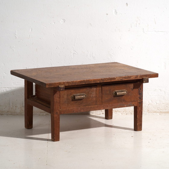 Antiker japanischer niedriger Tisch aus Holz – Japan, circa 1930 – Schreibtisch, Industrieel (photo 7 of 39)