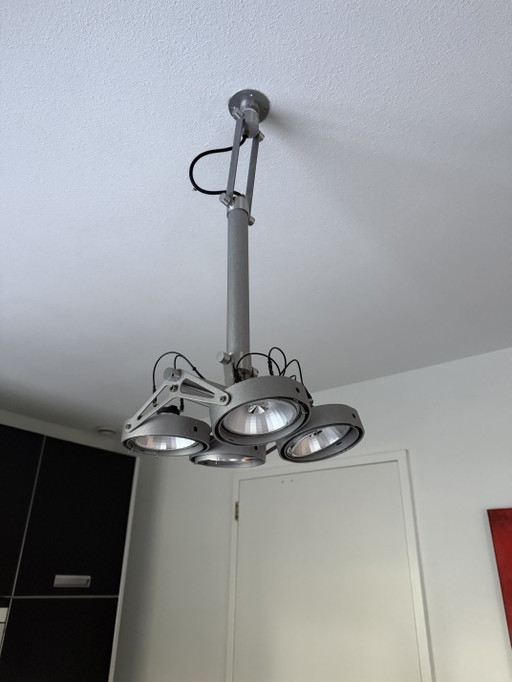 2x Ceiling Lamp Modular Nomad 4-Mount Single Arm – plafondlampen, Metal, Aluminium