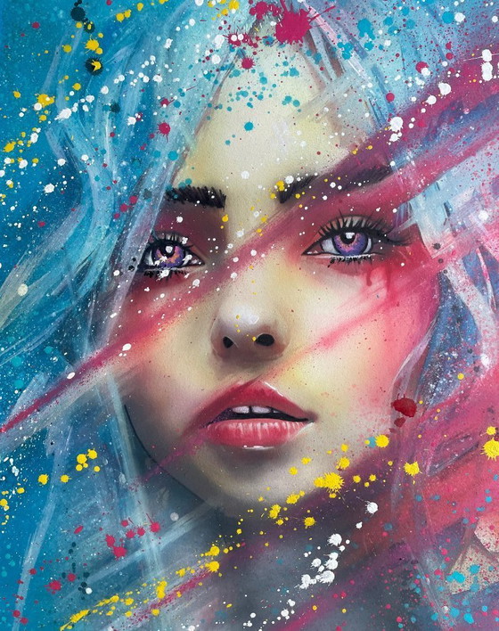 Image 1 of NO1R Visualart - Eternal ethereal - Artist's painting under glass
