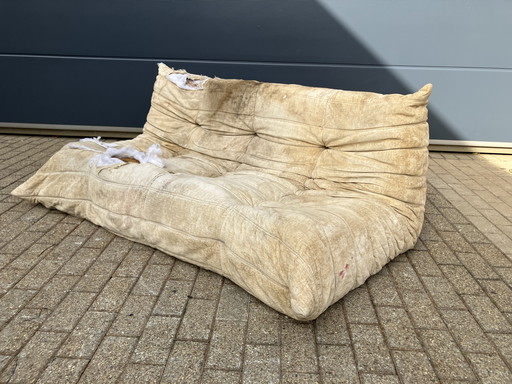 Originele vintage Ligne Roset Togo 3zit om te herstofferen