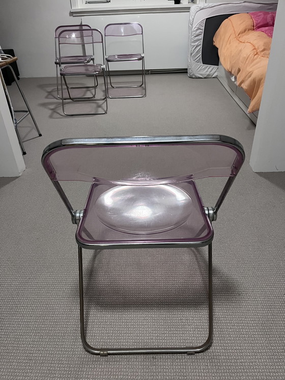 Image 1 of Ensemble de 4 chaises vintage Anonima Castelli Plia des années 70