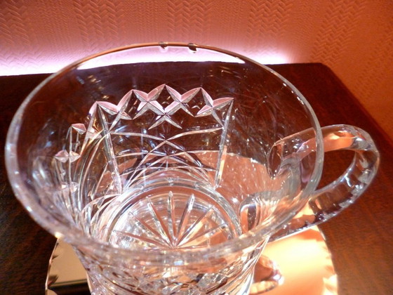 Very beautiful translucent Bohemian Crystal mug. Weight 1 Kg – Glass & Decanter (photo 4 of 5)