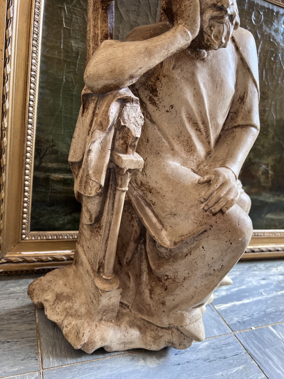 Statue Sculpture Ancienne Vintage Classique Biblique en Plâtre – Other (photo 3 of 6)