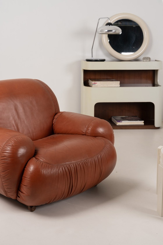 Image 1 of Italian Leather Lounge Chair