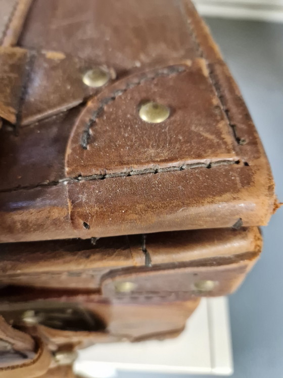 Vintage Reiskoffer – Reistassen, Leather, Metal (photo 4 of 15)