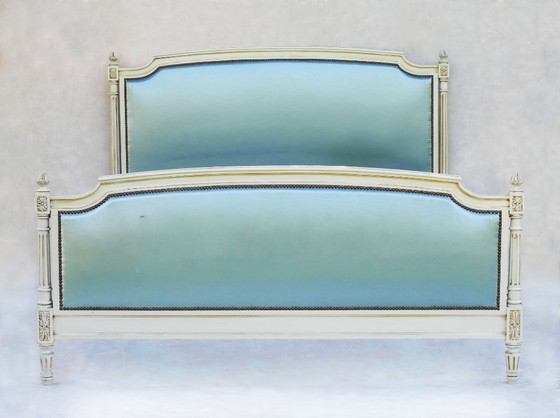 Image 1 of Raro letto Luigi XVI Revival della metà del secolo, formato King UE/UK King/US Queen da recuperare