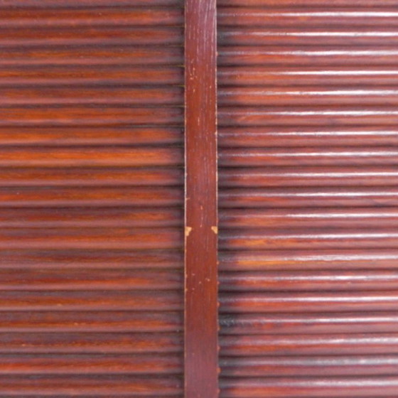 Image 1 of Eiken rolluikkast met 2 luiken, 148 cm hoog, jaren 20