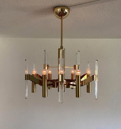 Vintage Gaetano Sciolari ceiling lamp 70's