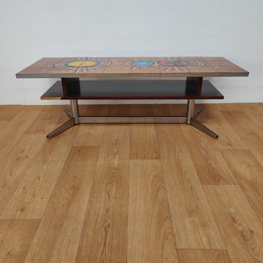 Vintage Mid-Century coffee table, tile table, 1960s coffee table