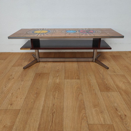 Image 1 of Vintage Mid-Century coffee table, tile table, 1960s coffee table