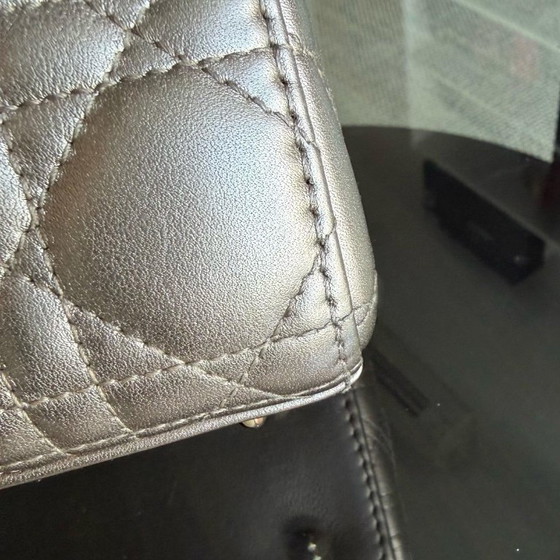 Image 1 of DIOR LADY SMALL FLAP ABC - CANNAGE CALFSKIN GOLD GOLD HARDWARE MYABC