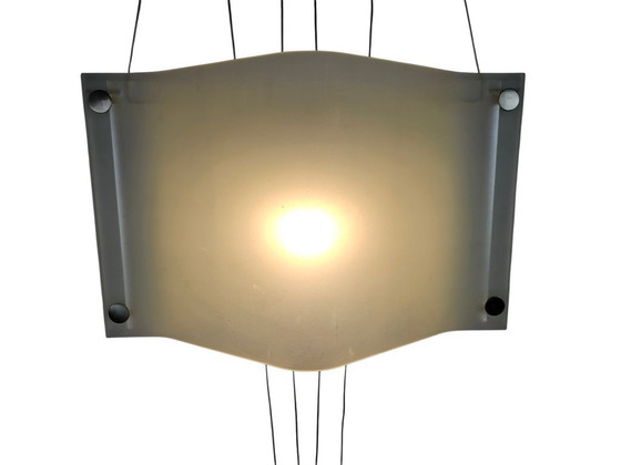 Image 1 of Lumi Moda - vetro satinato - lampada a sospensione - Made in Italy - anni '80