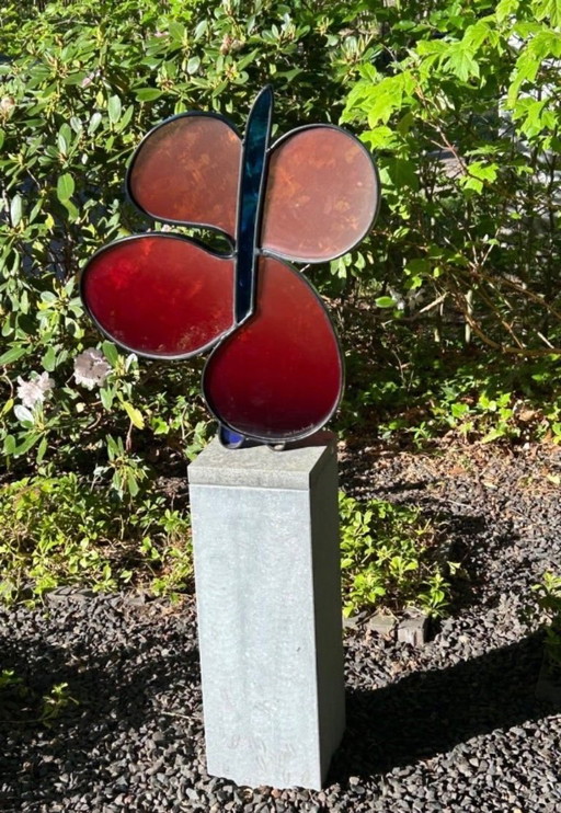 Scultura in vetro / Statua da giardino “Oh My Heart” - Jan Leenknegt – glaskunst, Glass