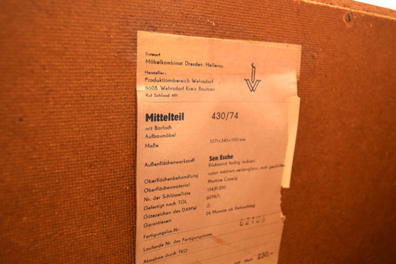 Image 1 of Mid Century Highboard Vintage Bar Dresser Cabinet Sideboard Cupboard