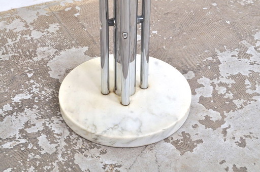 Vintage-Beistelltisch aus Marmor und Glas, 1950er Jahre