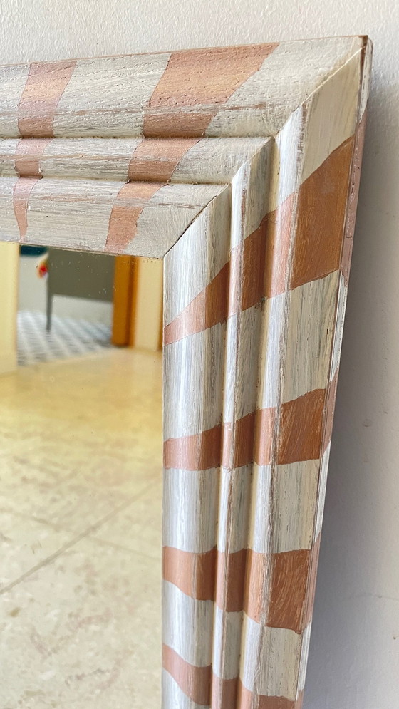 Image 1 of Specchio antico in legno dipinto a mano