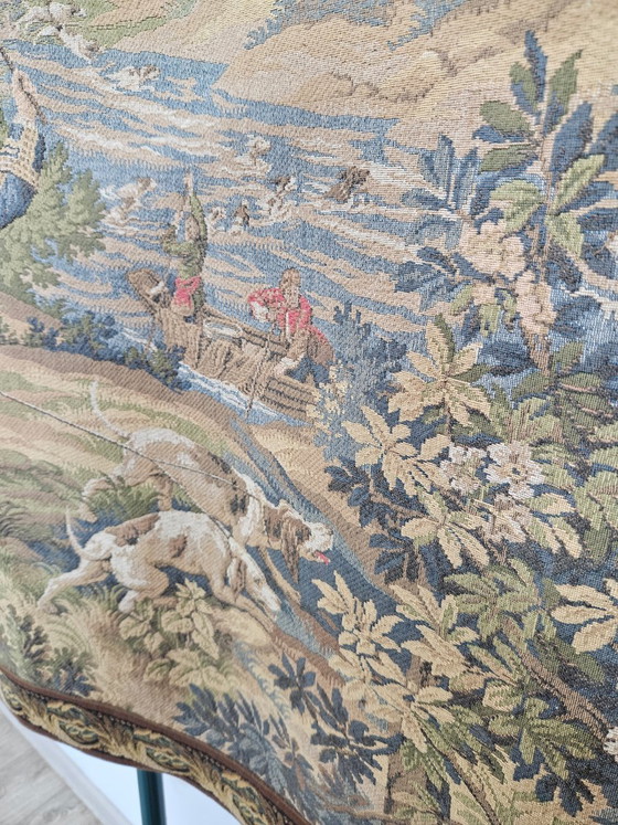 Wandtapijt met jachtmotief in Aubusson-stijl van JP Paris, jaren 70 – Wanddecoratie, Textile, 1970 (photo 7 of 18)