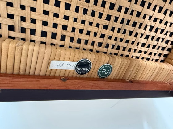 Divano a due posti in legno e pelle nera, Poul Jeppesens Møbelfabrik, Divani 2 posti, Nero (foto 14 di 14)