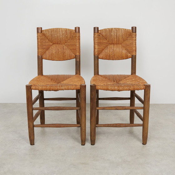 Image 1 of Charlotte Perriand Bauche Nr. 19 Stühle, Frankreich, 1950er Jahre