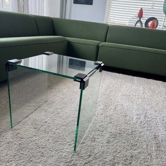 Image 1 of Vintage glazen side table