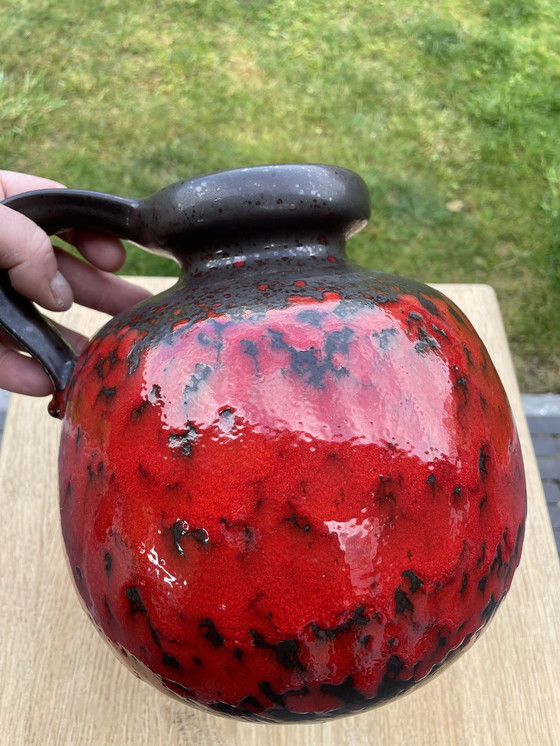 Image 1 of Vintage Duitse Fat Lava Vaas Jaren 70