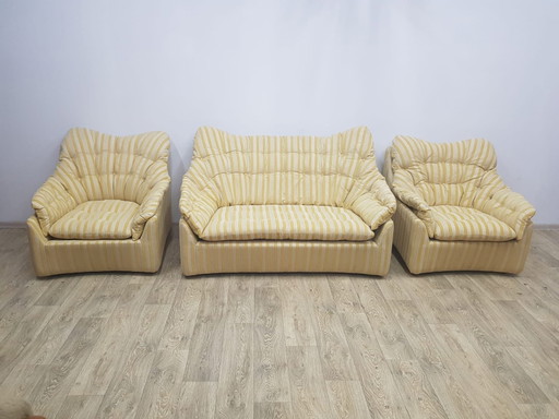 Mid-Century Modern Space Age Modulares Sofa, 1960er, 3er Set