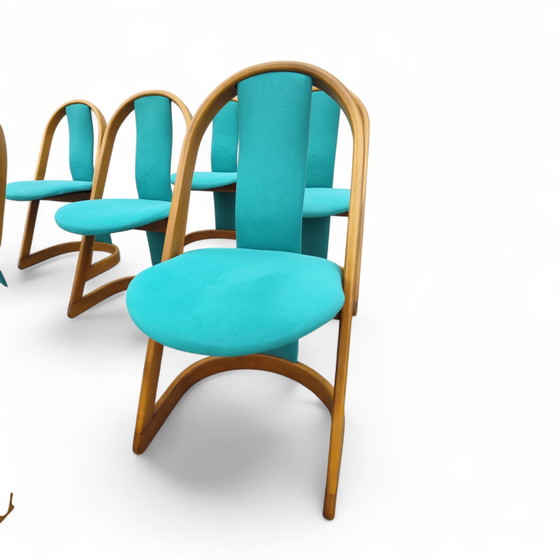 Image 1 of Set Duitse eetkamerstoelen uit de jaren 70