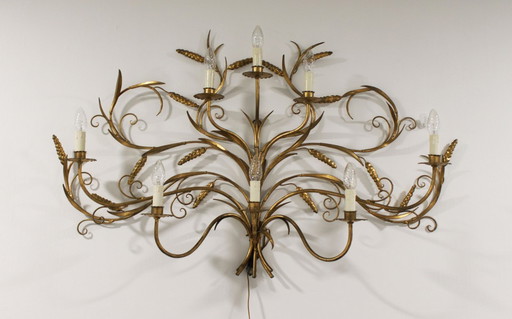 Imposante applique murale Hans Kögl, 8 feux, 70’s.