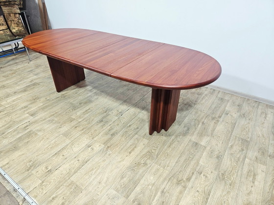 Mid-Century Uitschuifbare Tafel in Teak S. Burchardt-Nielsen, Denemarken, jaren 80 – Eettafels (photo 18 of 19)
