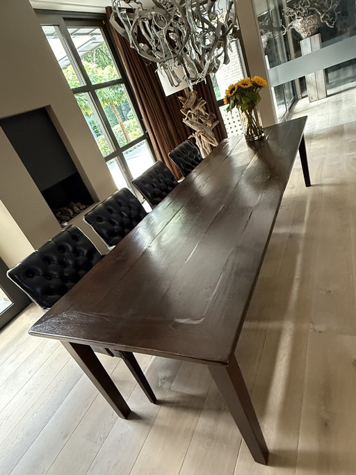 Eetkamertafel teak