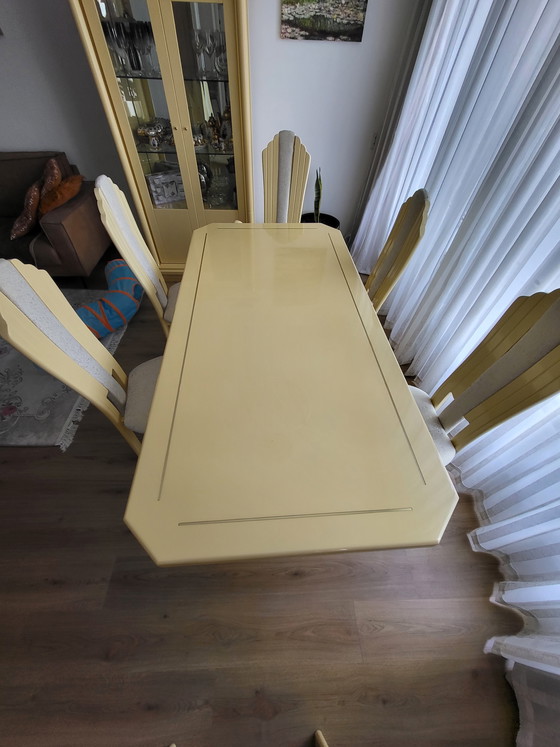 Image 1 of Dining table with 6 chairs