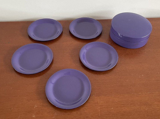 Image 1 of Laurids Lønborg - Ensemble de dessous de verre violet vintage