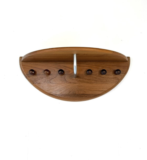 Image 1 of Appendiabiti da parete vintage in teak, Silkeborg Møbelfabrik '80