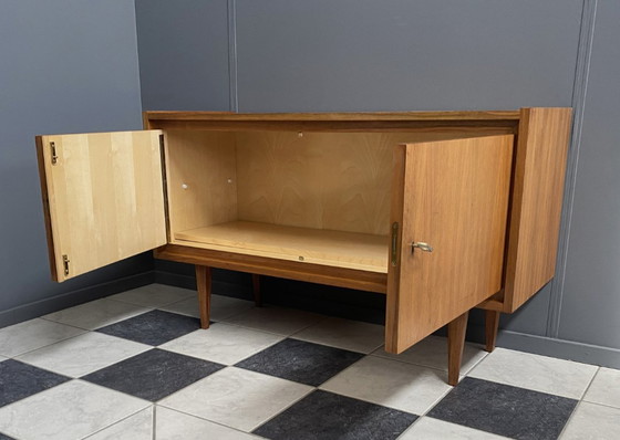 Image 1 of 2-door wood sideboard or Record cabinet 1970s