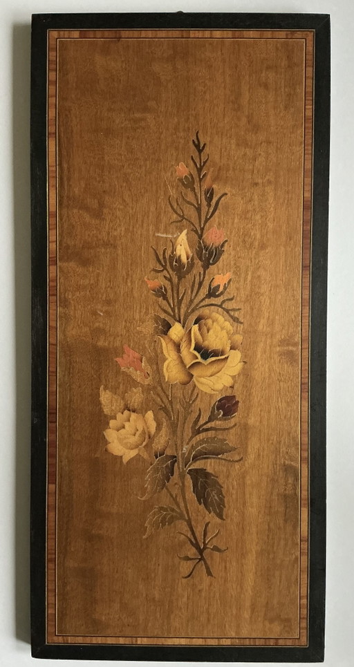 Vintage-Intarsien aus Italien, 'Sorrento' – wanddecoratie, Wood