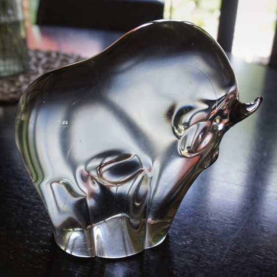 Image 1 of Escultura de toro de cristal de Murano de Livio Seguso, 1970
