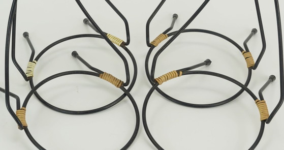 Image 1 of Set aus 4 wandmontierten Blumentopfhaltern im Mid-Century-Stil, Metall und Kunststoff, 1950er Jahre