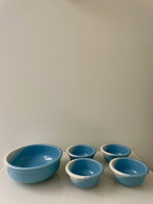 Kultakeramiikka Finnland Tablettset blau/weiß (5-teilig)