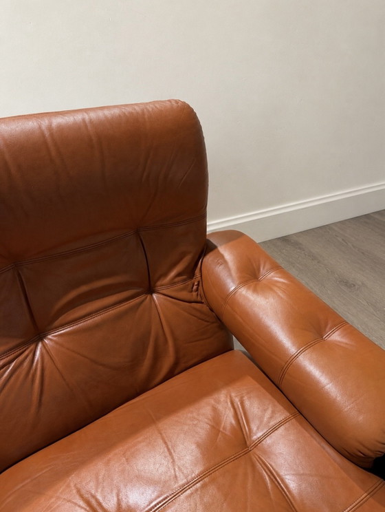 Mid Century Twee zitter bank Coja – 2 zitsbanken, Hout, Leer (photo 2 of 6)