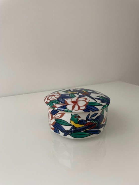 Image 1 of Vintage Yves Rocher ceramic jewelry box 1980s