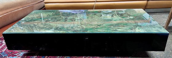 Image 1 of Tavolino da caffè vintage con motivo vegetale, anni '70