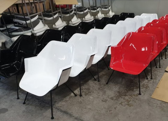 Gispen 416 Wit/Rood/Zwart – Kuipstoelen, Polyester (photo 3 of 5)