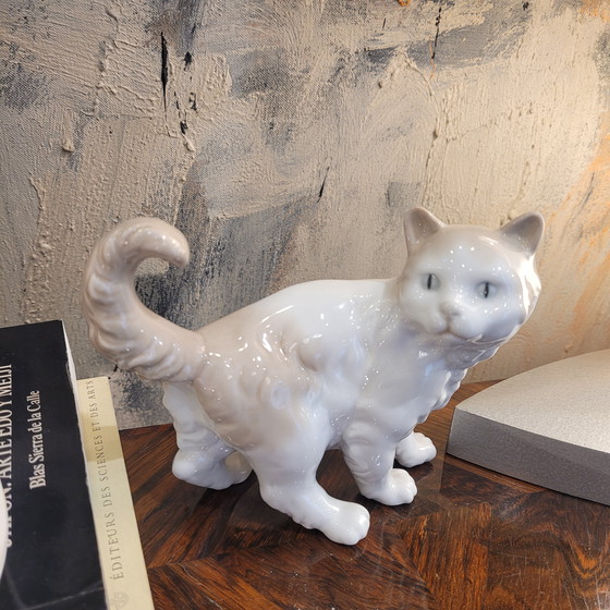 Image 1 of „Katzen“-Figur, emailliertes Porzellan, Nao von Lladró, 20. Jahrhundert – Spanien