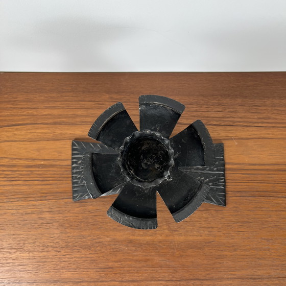 Image 1 of Schwarzer schmiedeeiserner Kerzenständer, 1960er/70er Jahre