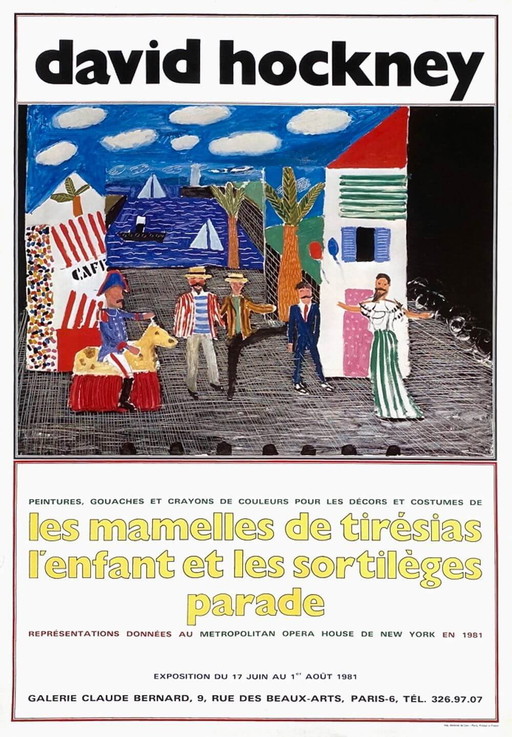 David Hockney Exhibition Poster, 1981