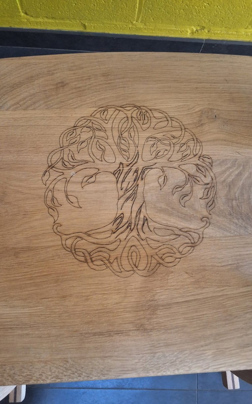 Schaukelstuhl aus Eiche mit Paddock-Akzent