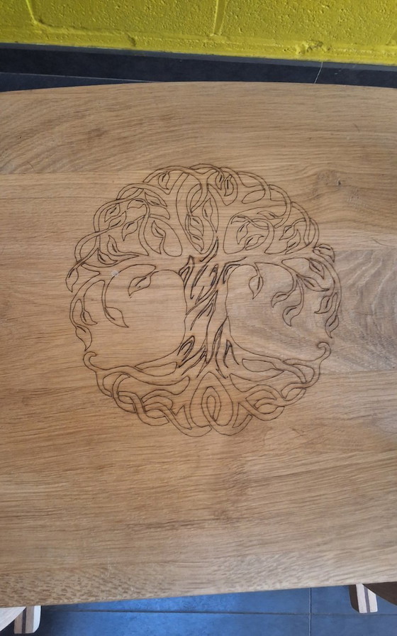 Image 1 of Oak rocking chair with paddock accent