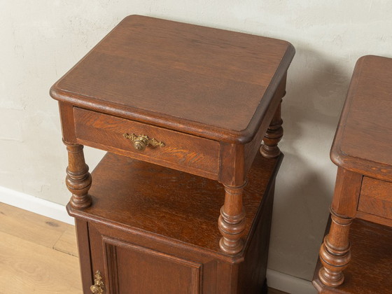 Image 1 of 2x antique bedside tables from the 20s